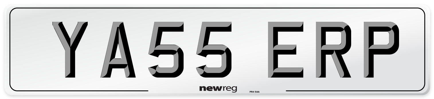 YA55 ERP Number Plate from New Reg